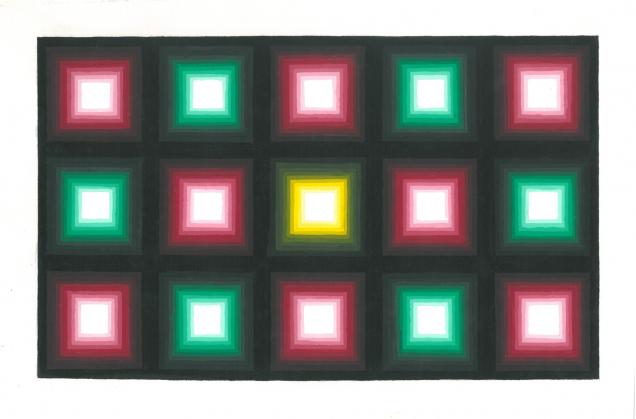 Таблица 6. Геометрические композиции с изменением цвета по светлоте