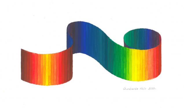 Таблица 4. Графическая композиция, подчеркивающая особенности восприятия теплых и холодных цветов