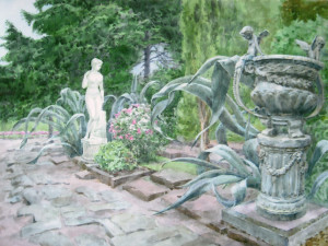 «Парк Айвазовского». Бумага, акварель. 2017 г.