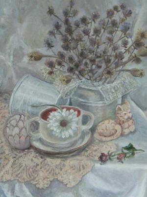 Ерошенко Евгения. «Белый натюрморт». Холст, масло. 2013 г.