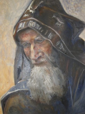 Аминова Эльвира Шерифовна «Портрет монаха». Холст, масло. 2016 г.