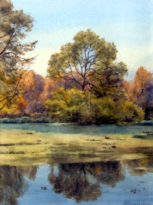 Александр Назаров "На заливе". Бумага, акварель. 2017 г.