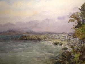 Головийчук Алексей. «Уединенный уголок». Бумага, акварель. 2013 г.