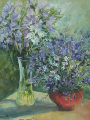 Одинцова Нина. «Полевые цветы». Картон, масло. 2016 г.