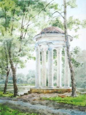 «Ротонда». Бумага, акварель. 2016 г.