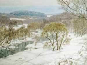 «Очарование зимы». Бумага, акварель. 2013 г.