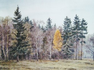 «Дни поздней осени». Бумага, акварель. 2010 г.