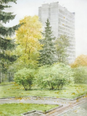 «На Сиреневом». Бумага, акварель. 2004(?) г.