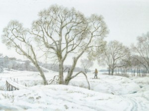 «Зимний мир». Бумага, акварель. 2015 г.