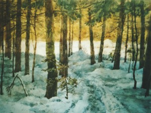 «Скоро весна». Бумага, акварель. 2005 г.