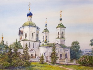 «Церковь Иоанна Богослова». Акварель
