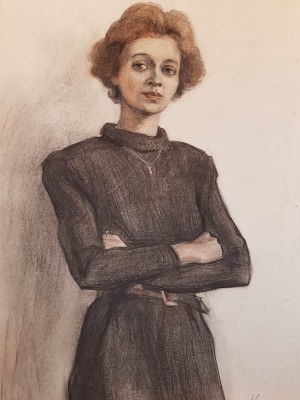 Портрет И.А. Радченко. Уголь, сангина. 1997 г.