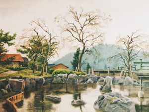 «Деревенская идилия». Бумага, акварель.