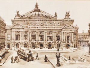 «Театр Гранд Опера». Бумага, сепия. 2014 г.