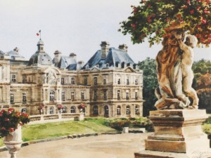 «Дворцовый комплекс». Бумага, акварель, белила. 2013 г.