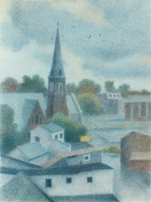 «Уиллмингтон». Бумага, цветной карандаш. 1994 г.