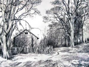 «Апрельский день». Бумага, тушь, перо. 1975 г.