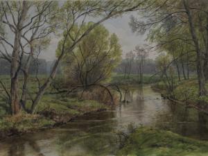 «Май на реке Пахре». Бумага, акварель. 2008 г.