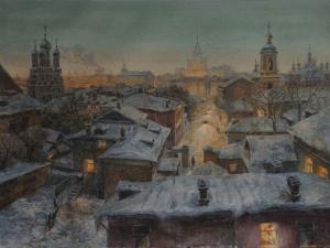 «Ночные Кадаши». Бумага, акварель. Начало 90-х гг.