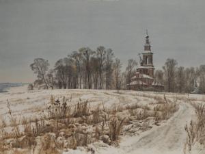«Снег в ноябре». Бумага, акварель. 2001 г.