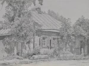 «Жарко. Дом в Ростове-на-Дону». Графитный карандаш. 1998 г.