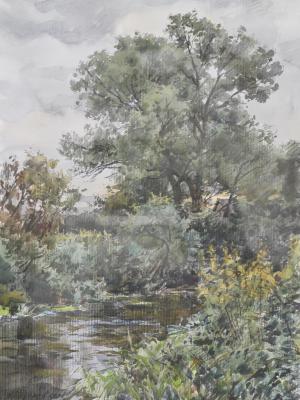 «На реке Пахре». Акварель. 2008 г.