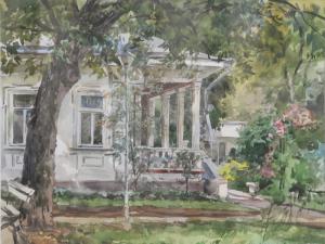«Белая вилла Н.А. Ярошенко». Акварель. 200? г.