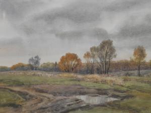 «Дождливый октябрь». Акварель. 2007 г.