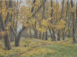 Осенний парк. Акварель. 2007 г.