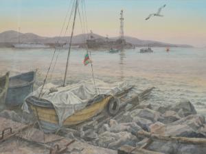 «У причала» (Поморие). Бумага, акварель. 2009 г.