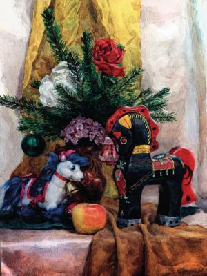 «Год лошади». Бумага, акварель. 2002 г.