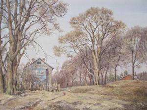 «Под старыми вязами». Акварель. 2010 г.