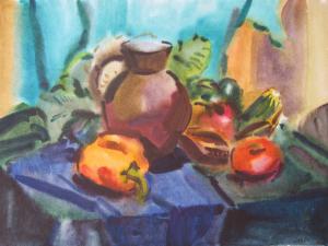 «Натюрморт с овощами». Акварель. 2008 г.