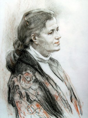 «Наталия Ивановна». Бумага, уголь, сангина. 2016 г.