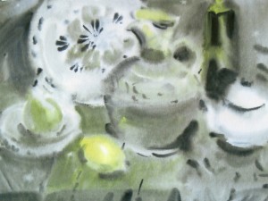 «Учебный натюрморт». Бумага, акварель. 2015 г.