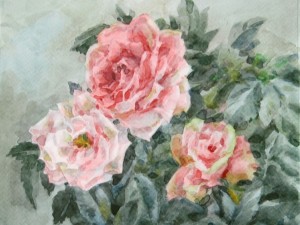 «Розы». Бумага, акварель. 2016 г.