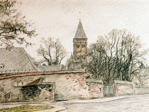 «Трир». Бумага, цветной карандаш. 1997 г.