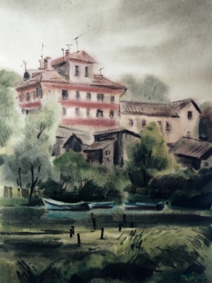 «На троицком заливе». Бумага, акварель. Начало 2000-х.