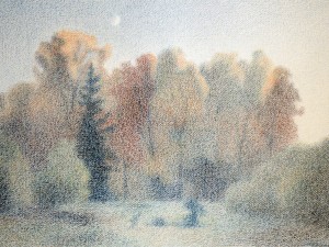 «Осень». Бумага, цветной карандаш. 90-е годы