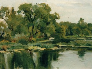 «На заливе». Картон, масло. 80-е годы