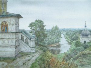  «Окрестности Киржача». Бумага, акварель. 2014 г.