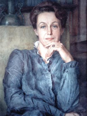 «Портрет В.Н. Воротниковой». Бумага, акварель. 1985 г.