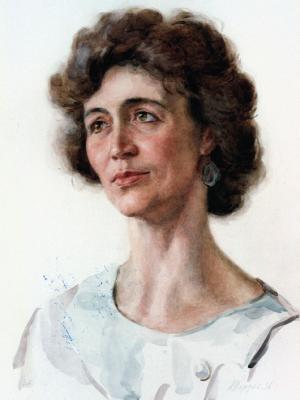 «Портрет врача Новиковой А.П.». Бумага, акварель. 1996 г.