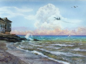 «Штормит». Бумага, акварель. 2018 г.