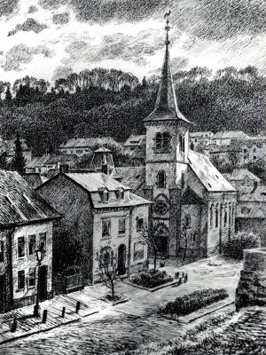 «Уголок Люксембурга». Бумага, тушь, перо. 1997 г.