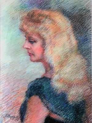 «Златовласка». Бумага, масляная пастель. 1997 г.
