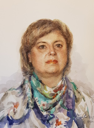 «Лена». Бумага, акварель. 2023 г.
