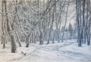 «Светлая ночь». Бумага, акварель. 2022 г.